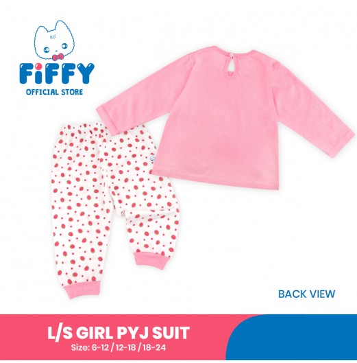 FIFFY CHEETAH SUMMER FUN LONG SLEEVE GIRL PYJAMAS SUIT BAJU BAYI (3523210)