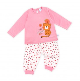 FIFFY CHEETAH SUMMER FUN LONG SLEEVE GIRL PYJAMAS SUIT BAJU BAYI (3523210)