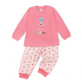 FIFFY LITTLE ROBOT LONG SLEEVE GIRL PYJAMAS SUIT