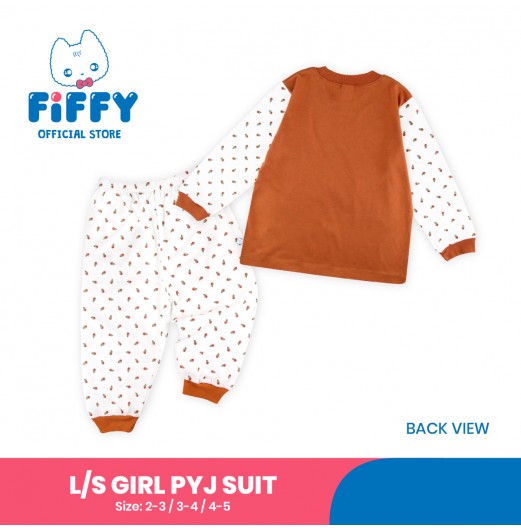 FIFFY BAJU BAYI CHERRY CUTIE LOVE LONG SLEEVE GIRL PYJAMAS SUIT (3523607)