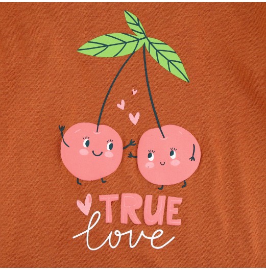 FIFFY BAJU BAYI CHERRY CUTIE LOVE LONG SLEEVE GIRL PYJAMAS SUIT (3523607)