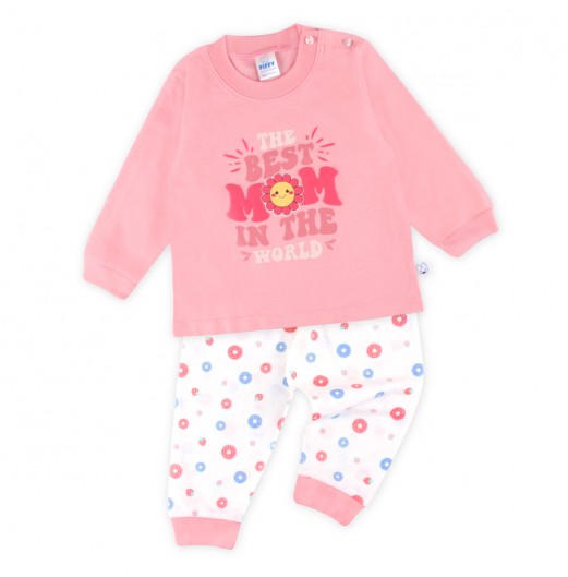 FIFFY BAJU BAYI BEST MOM IN THE WORLD LONG SLEEVE GIRL PYJAMAS SUIT (3524205)