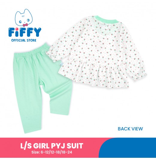FIFFY FLOWER LOVE YOU LONG SLEEVE GIRL PYJAMAS SUIT (3525206)