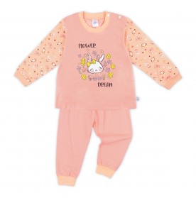FIFFY FLOWER DREAM BUNNY LONG SLEEVE GIRL PYJAMAS SUIT
