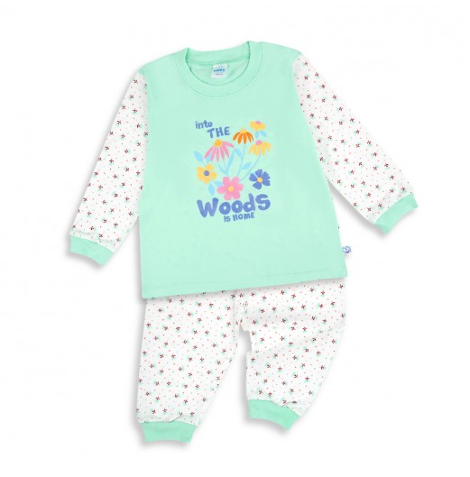 FIFFY TTHE WOODS IS HOME LONG SLEEVE GIRL PYJAMAS SUIT (3525604)