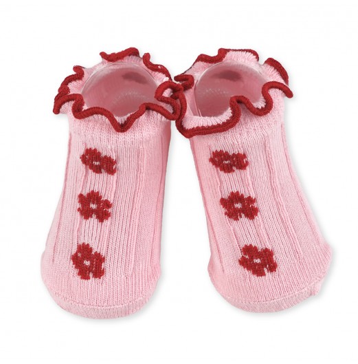 FIFFY FLOWERS NEW BORN BABY SOCK SHOE SUPPORTER STOKIN BAYI (377)