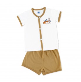 FIFFY CURIOUS REINDEER SHORT SLEEVE VEST SUIT