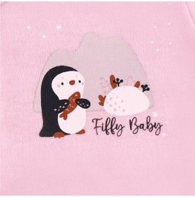 FIFFY CUTE PENGUIN SHORT SLEEVE VEST+ LONG PANT SUIT