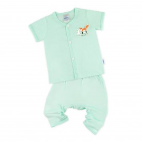 FIFFY LEISURE ANIMALS SHORT SLEEVE VEST+ LONG PANT SUIT