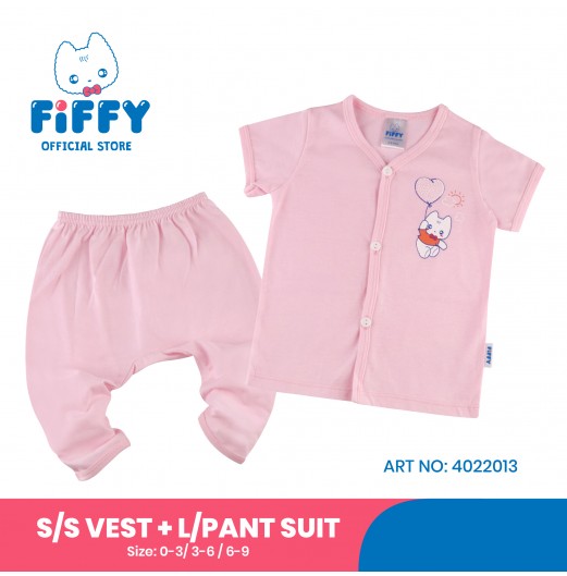 FIFFY FLYING BALLOON SHORT SLEEVE VEST+ LONG PANT SUIT