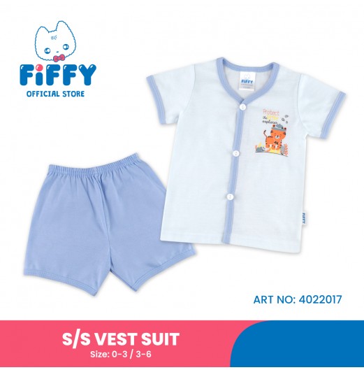 FIFFY LITTLE TIGER SHORT SLEEVE VEST SUIT