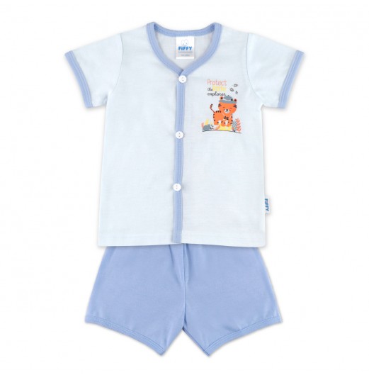 FIFFY LITTLE TIGER SHORT SLEEVE VEST SUIT