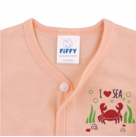 FIFFY BAJU BAYI CRAB'S LOVE SHORT SLEEVE VEST+ LONG PANT SUIT (4022054)