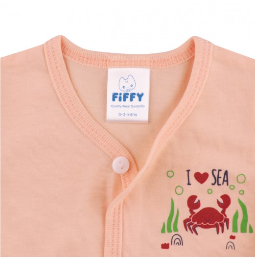 FIFFY CRAB'S LOVE SHORT SLEEVE VEST+ LONG PANT SUIT