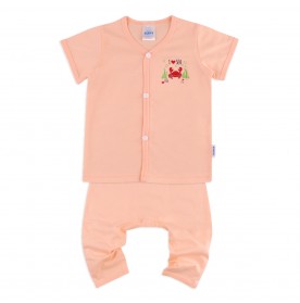 FIFFY CRAB'S LOVE SHORT SLEEVE VEST+ LONG PANT SUIT