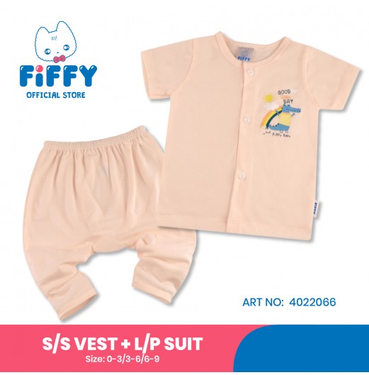 FIFFY SUNNY CROCODILE SHORT SLEEVE VEST+ LONG PANT SUIT