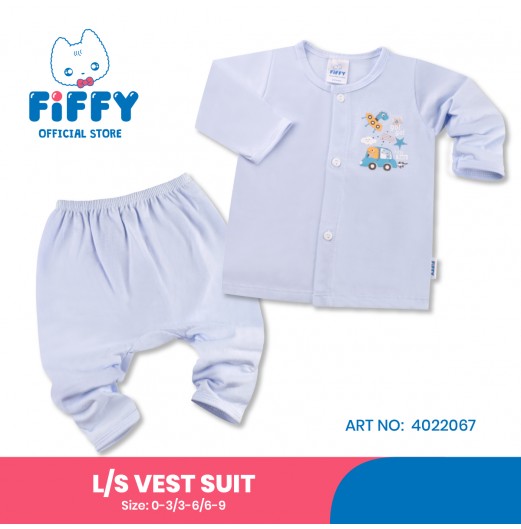 FIFFY FLYING DINO LONG SLEEVE VEST SUIT