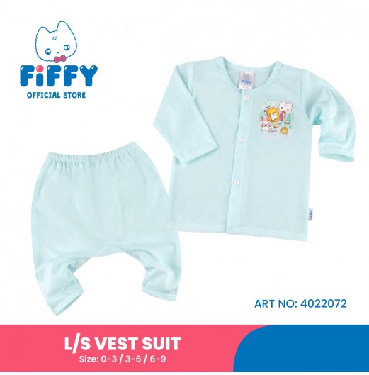 FIFFY HAPPY WILDLIFE LONG SLEEVE VEST SUIT