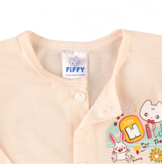 FIFFY HAPPY WILDLIFE LONG SLEEVE VEST SUIT