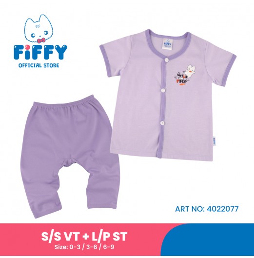 FIFFY WILD BABY SHORT SLEEVE VEST+ LONG PANT SUIT