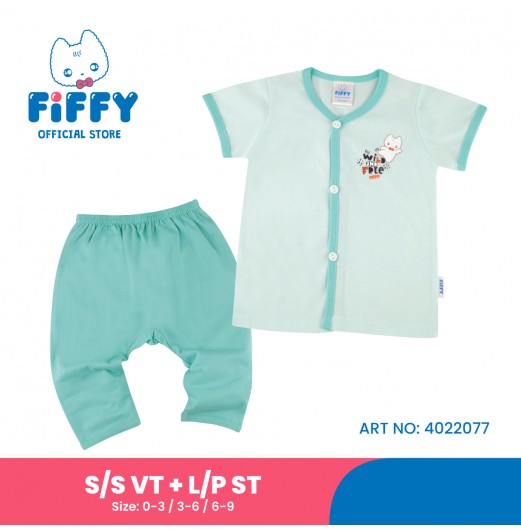 FIFFY WILD BABY SHORT SLEEVE VEST+ LONG PANT SUIT