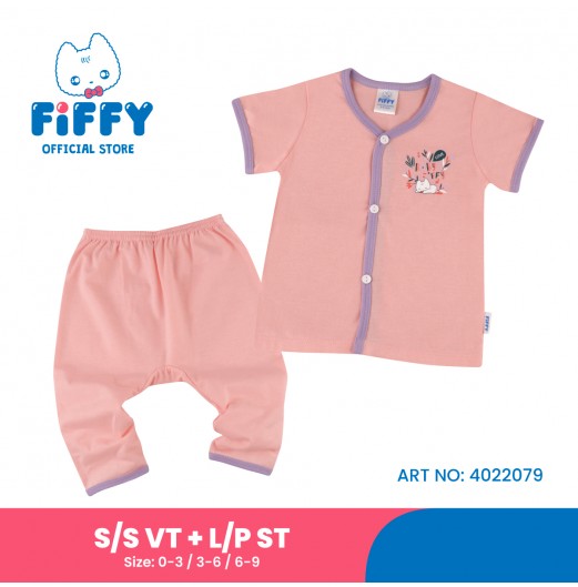 FIFFY LOVE BABY SHORT SLEEVE VEST+ LONG PANT SUIT