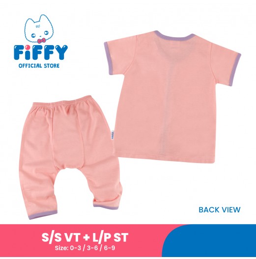 FIFFY LOVE BABY SHORT SLEEVE VEST+ LONG PANT SUIT