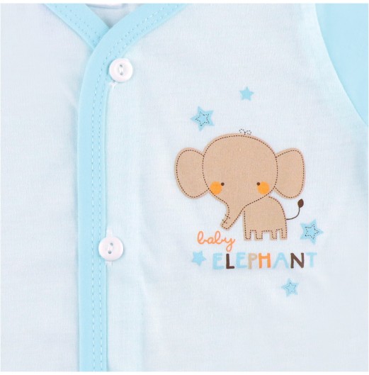 FIFFY YOUNG ELEPHANT SHORT SLEEVE VEST+ LONG PANT SUIT