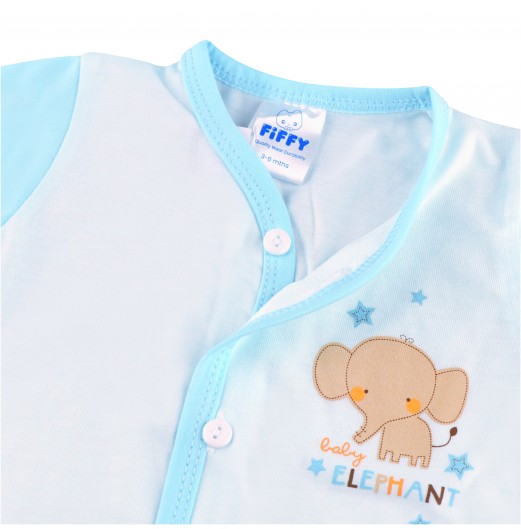 FIFFY YOUNG ELEPHANT SHORT SLEEVE VEST+ LONG PANT SUIT