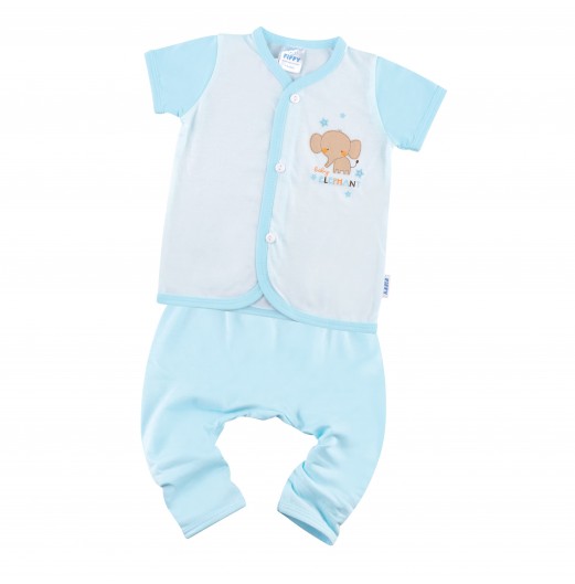 FIFFY YOUNG ELEPHANT SHORT SLEEVE VEST+ LONG PANT SUIT