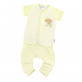 FIFFY YOUNG ELEPHANT SHORT SLEEVE VEST+ LONG PANT SUIT