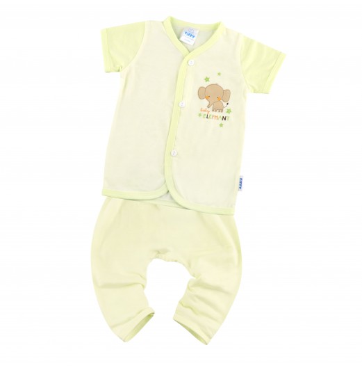 FIFFY YOUNG ELEPHANT SHORT SLEEVE VEST+ LONG PANT SUIT