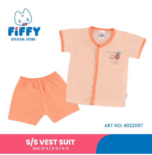 FIFFY NUTS AND BEANS SHORT SLEEVE VEST SUIT