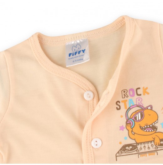 FIFFY DINO ROCK SHORT SLEEVE VEST SUIT