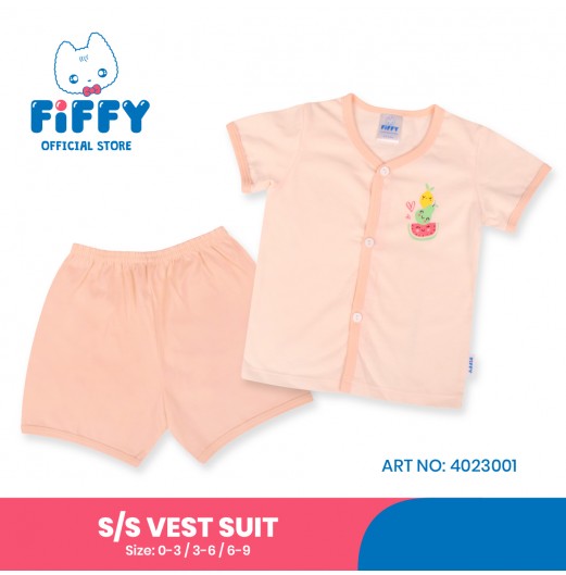 FIFFY FRESHNESS FRUITS SHORT SLEEVE VEST SUIT