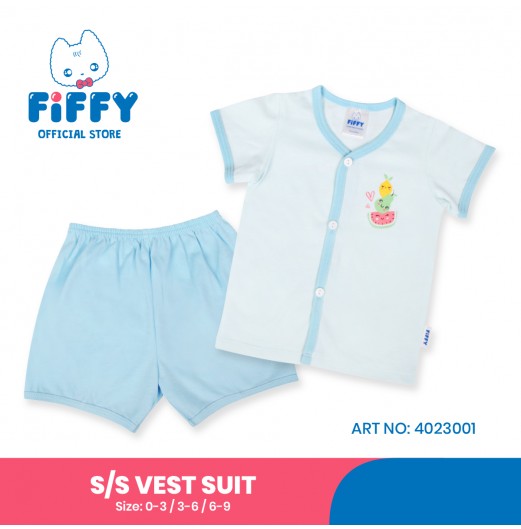 FIFFY FRESHNESS FRUITS SHORT SLEEVE VEST SUIT