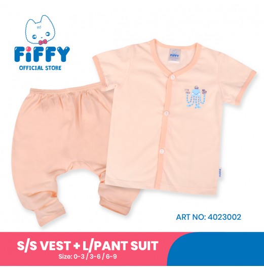 FIFFY GRACEFUL JELLYFISH SHORT SLEEVE VEST+ LONG PANT SUIT
