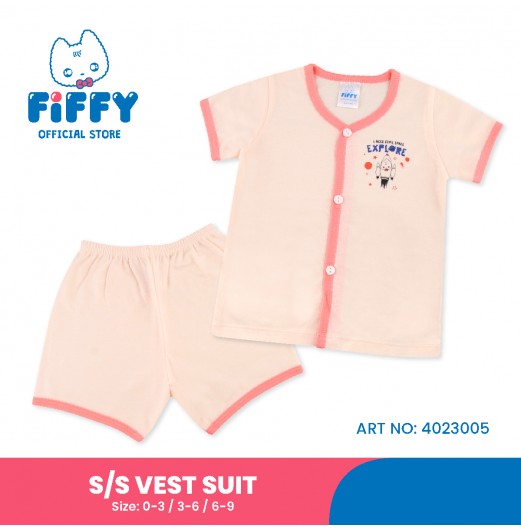 FIFFY SOME SPACES SHORT SLEEVE VEST SUIT