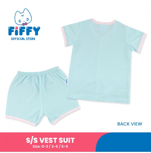 FIFFY SOME SPACES SHORT SLEEVE VEST SUIT