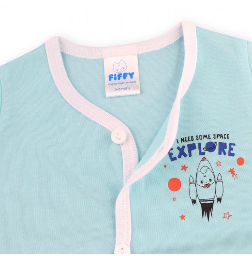 FIFFY SOME SPACES SHORT SLEEVE VEST SUIT