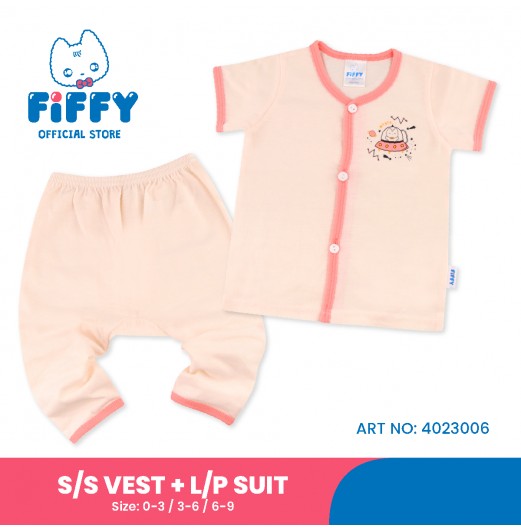 FIFFY MY UFO SHORT SLEEVE VEST+ LONG PANT SUIT