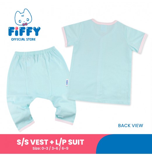 FIFFY MY UFO SHORT SLEEVE VEST+ LONG PANT SUIT