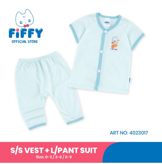 FIFFY FRUIT BABY SHORT SLEEVE VEST+ LONG PANT SUIT