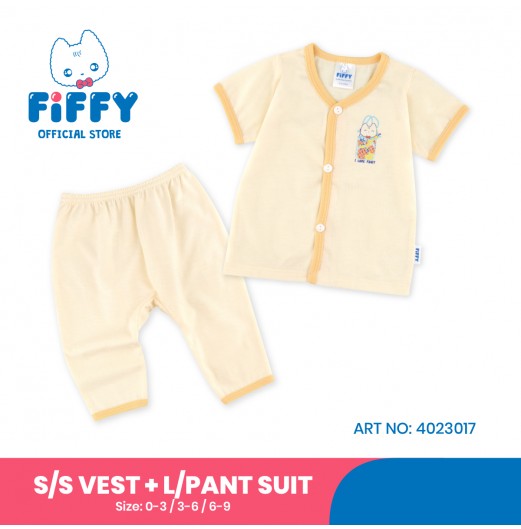 FIFFY FRUIT BABY SHORT SLEEVE VEST+ LONG PANT SUIT