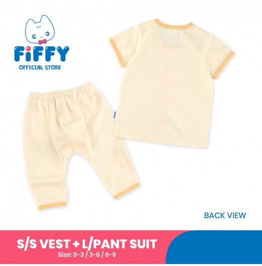 FIFFY FRUIT BABY SHORT SLEEVE VEST+ LONG PANT SUIT