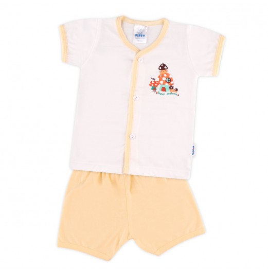 FIFFY HAPPY MUSHROOM SHORT SLEEVE VEST SUIT