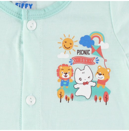 FIFFY BAJU BAYI BABY PICNIC DAY SHORT SLEEVE VEST+ LONG PANT SUIT (4023029)