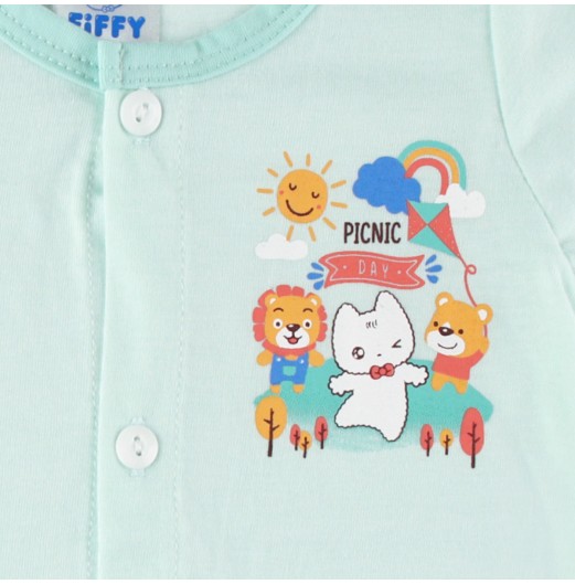 FIFFY BABY PICNIC DAY SHORT SLEEVE VEST+ LONG PANT SUIT