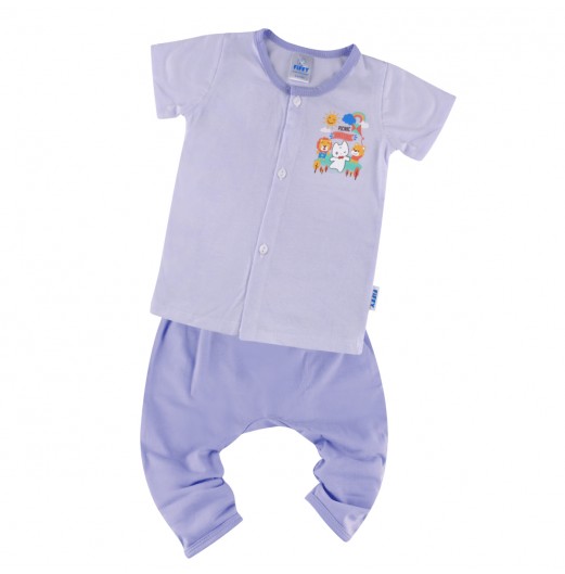 FIFFY BABY PICNIC DAY SHORT SLEEVE VEST+ LONG PANT SUIT