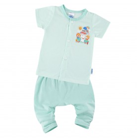 FIFFY BABY PICNIC DAY SHORT SLEEVE VEST+ LONG PANT SUIT